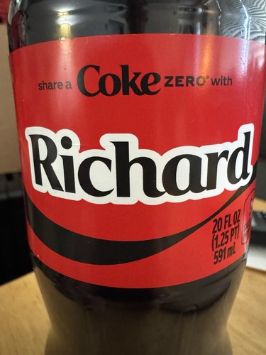 Share coke zero with richard - a,